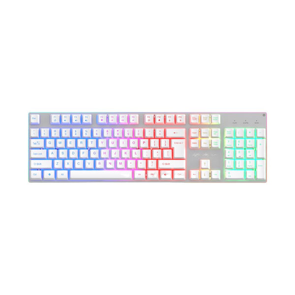 Life is for Fun Series Wired Gaming Keyboard Model: sw-gk813 (Silver White)