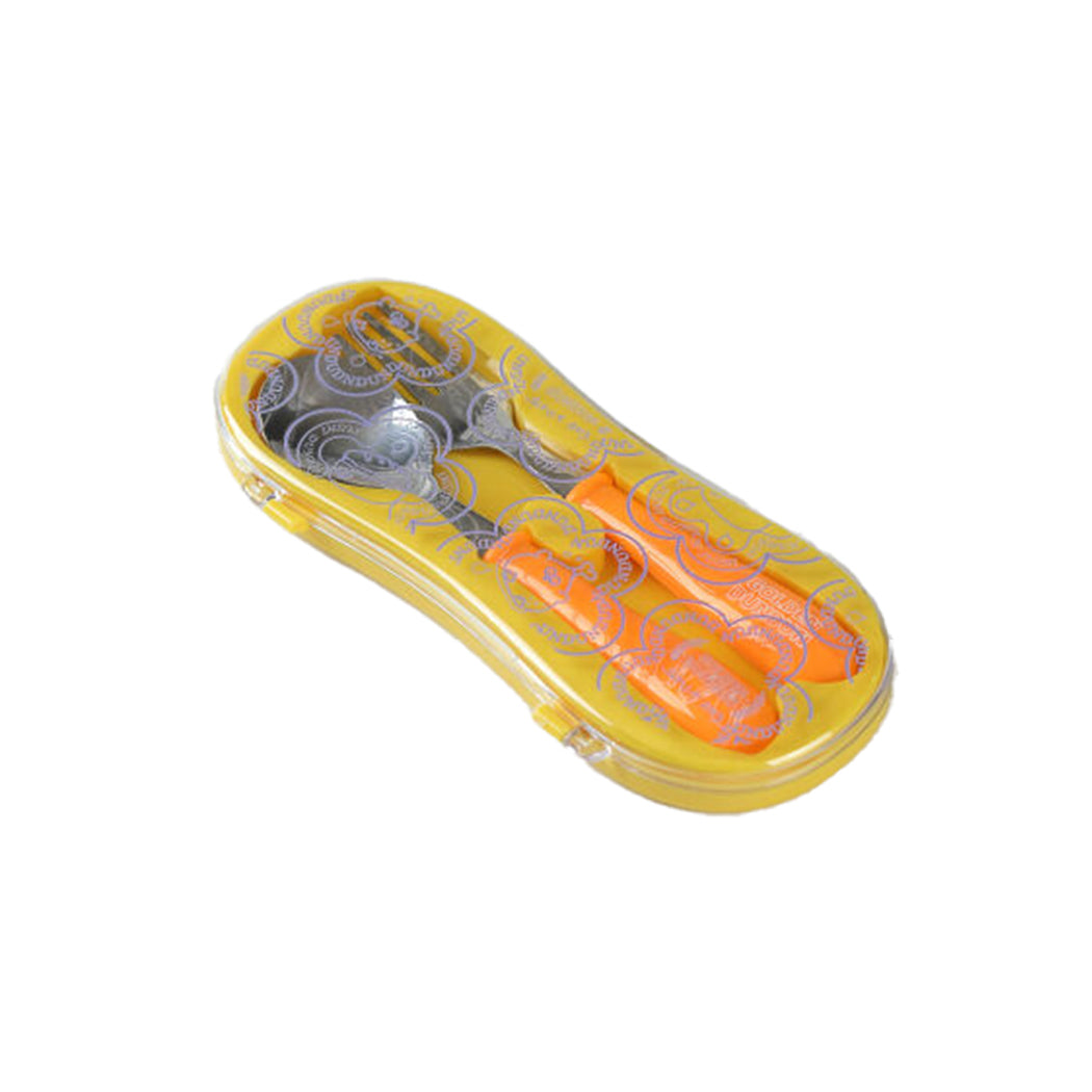 Yummy Food Dundun Series Flatware Set (Fork & Spoon)(Yellow)