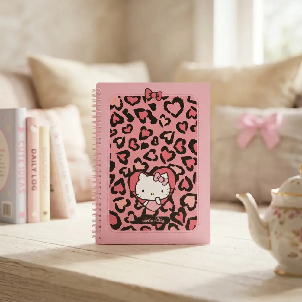 Hello Kitty Leopard Design Collection B5 Wire-bound Book (Pink) (80 Sheets) Hello Kitty Leopard Design Collection B5 Wire-bound Book (Pink) (80 Sheets)