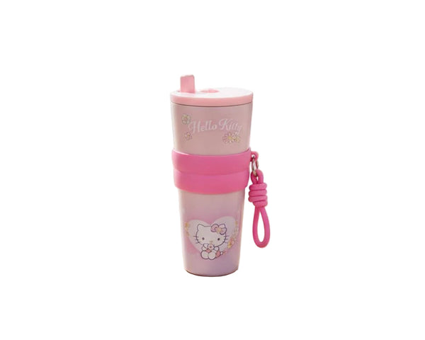Hello Kitty Flower Language Series Double Wall Steel Bottle with Sleeve & Strap 750mL