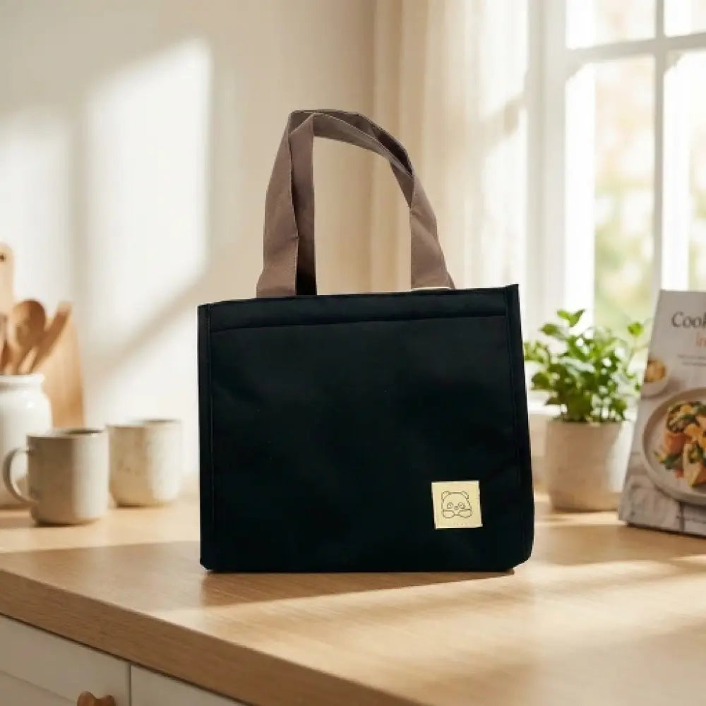 Classic Square Insulated Lunch Bag(Black) Classic Square Insulated Lunch Bag(Black)