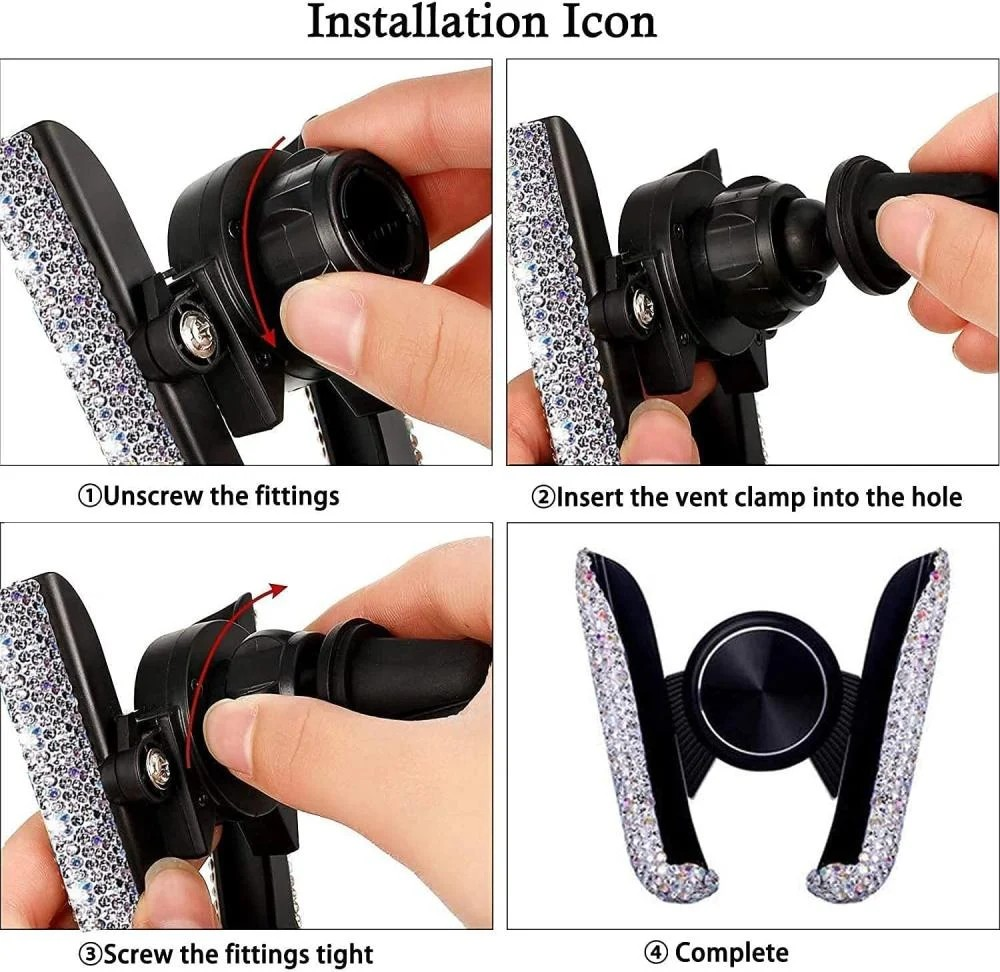 Diamond-Like Series Gravity Car Phone Holder (Black) Diamond-Like Series Gravity Car Phone Holder (Black)