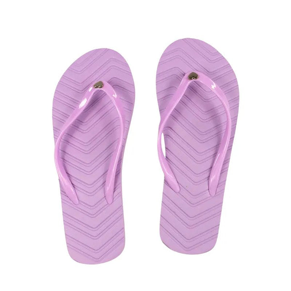 Macaron Color Women's Flip-Flops(Purple,37-38)