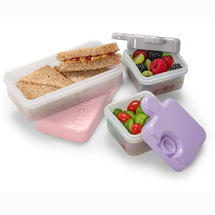 Three-Color Puzzle Food Container Set (3 pcs)(Purple, White, Pink) Three-Color Puzzle Food Container Set (3 pcs)(Purple, White, Pink)