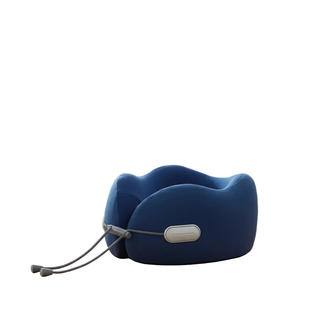 Drawstring Memory Foam Neck Pillow(Navy)