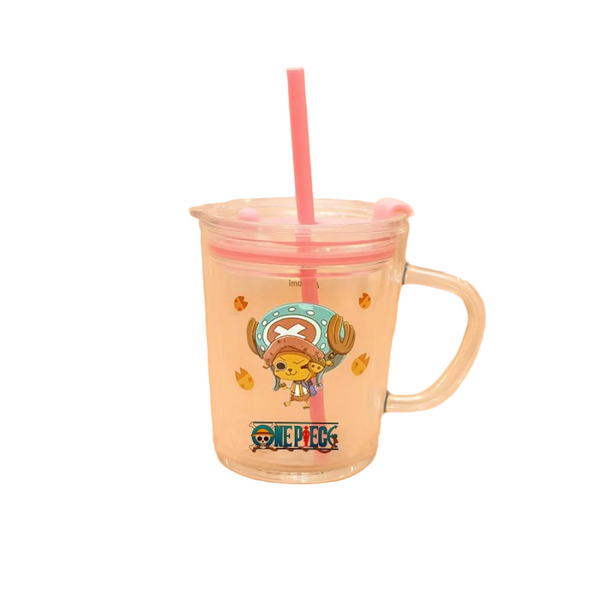 One Piece Collection Glass Bottle with Straw (400mL)(CHOPPER)