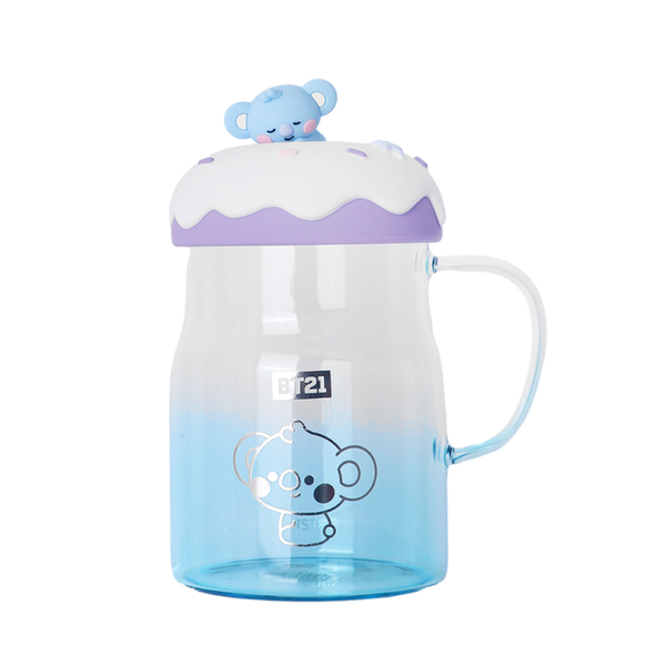 BT21 BABY Collection Glass Mug with Lid & Decoration 640mL (KOYA)