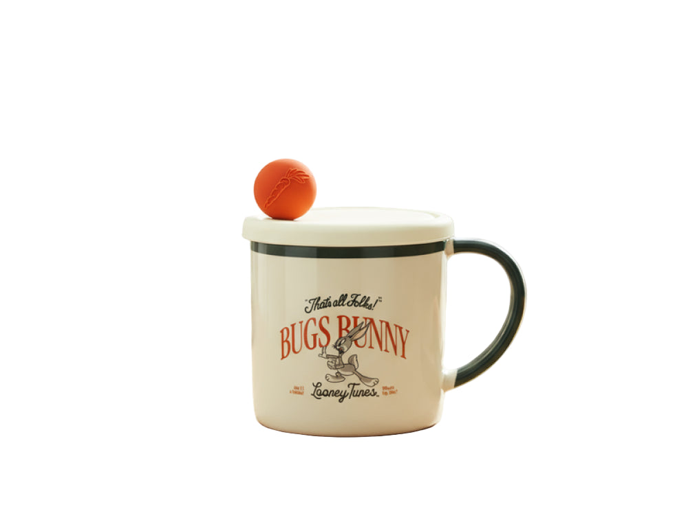 Bugs Bunny Retro Style Series Ceramic Mug with Lid 470mL Bugs Bunny Retro Style Series Ceramic Mug with Lid 470mL