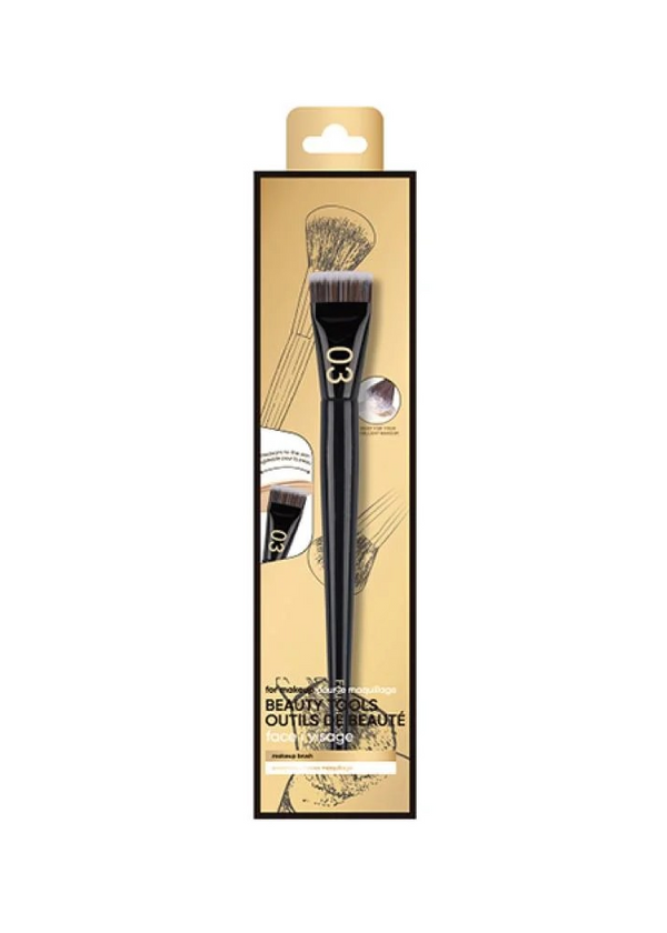 Black Gold Series Thin Blade Flat Top Foundation Brush
