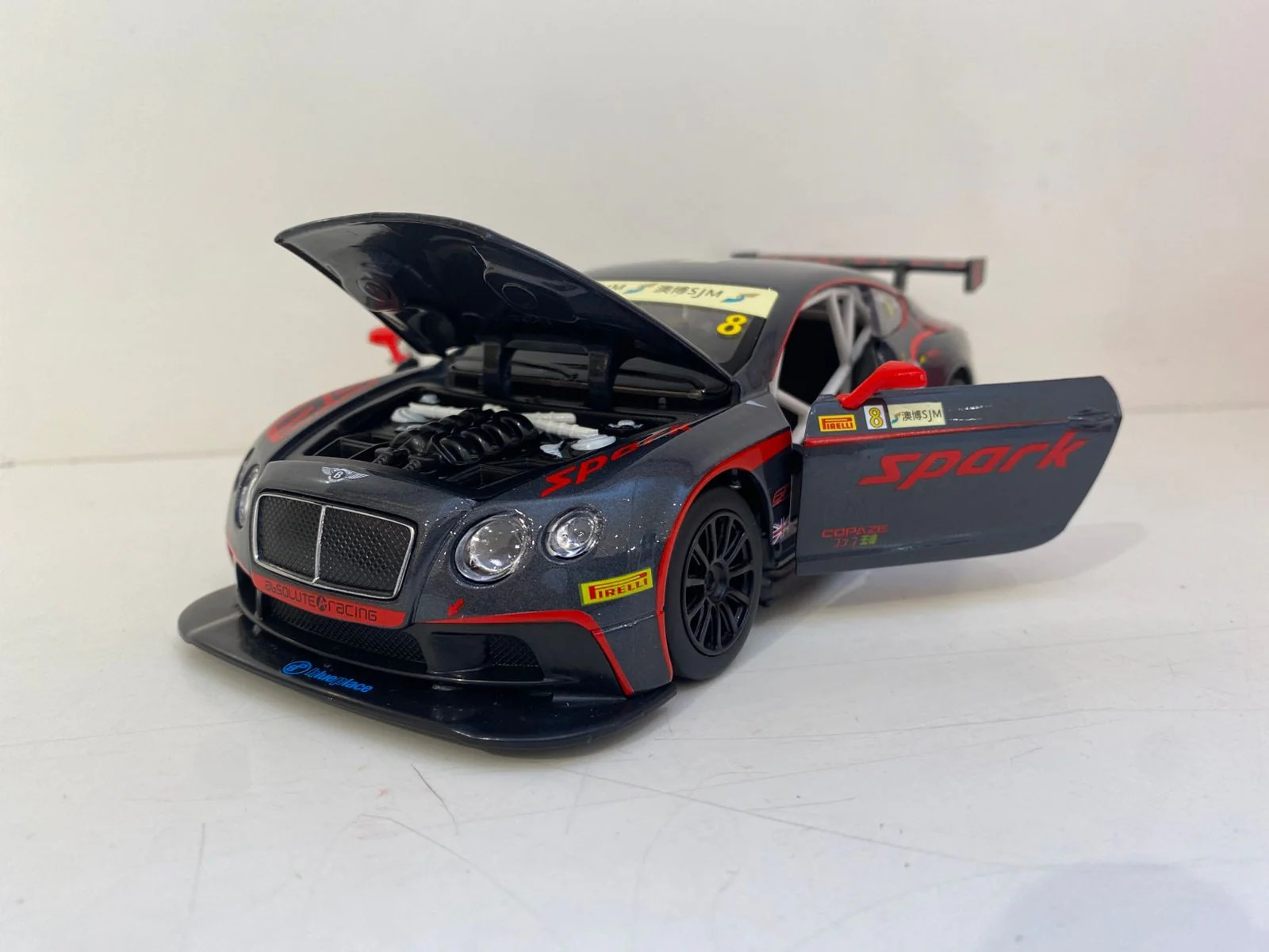 1:24 Sound & Light Alloy Car Model (Genuine License) - Bentley Continental GT3 (Black) 1:24 Sound & Light Alloy Car Model (Genuine License) - Bentley Continental GT3 (Black)