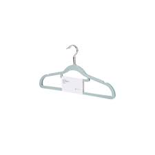 Flocked Clothes Hanger 3 Pack (Mint Green)