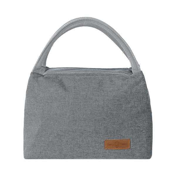 Large Capacity Solid Color Lunch Bag(Gray)