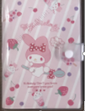 Sanrio Characters Collection 36K Colorful Sheets Book with EVA Cover and Snap Button - 128 Sheets(My Melody)