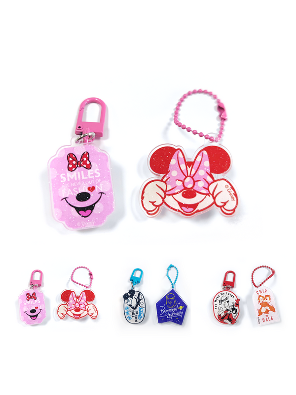 Disney 100 Smile Faces Collection Clip Shaped Keychains (1 Pair)