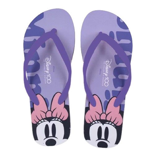 Miniso Disney 100 Celebration Collection Women's Flip-Flops(Purple,35-36)