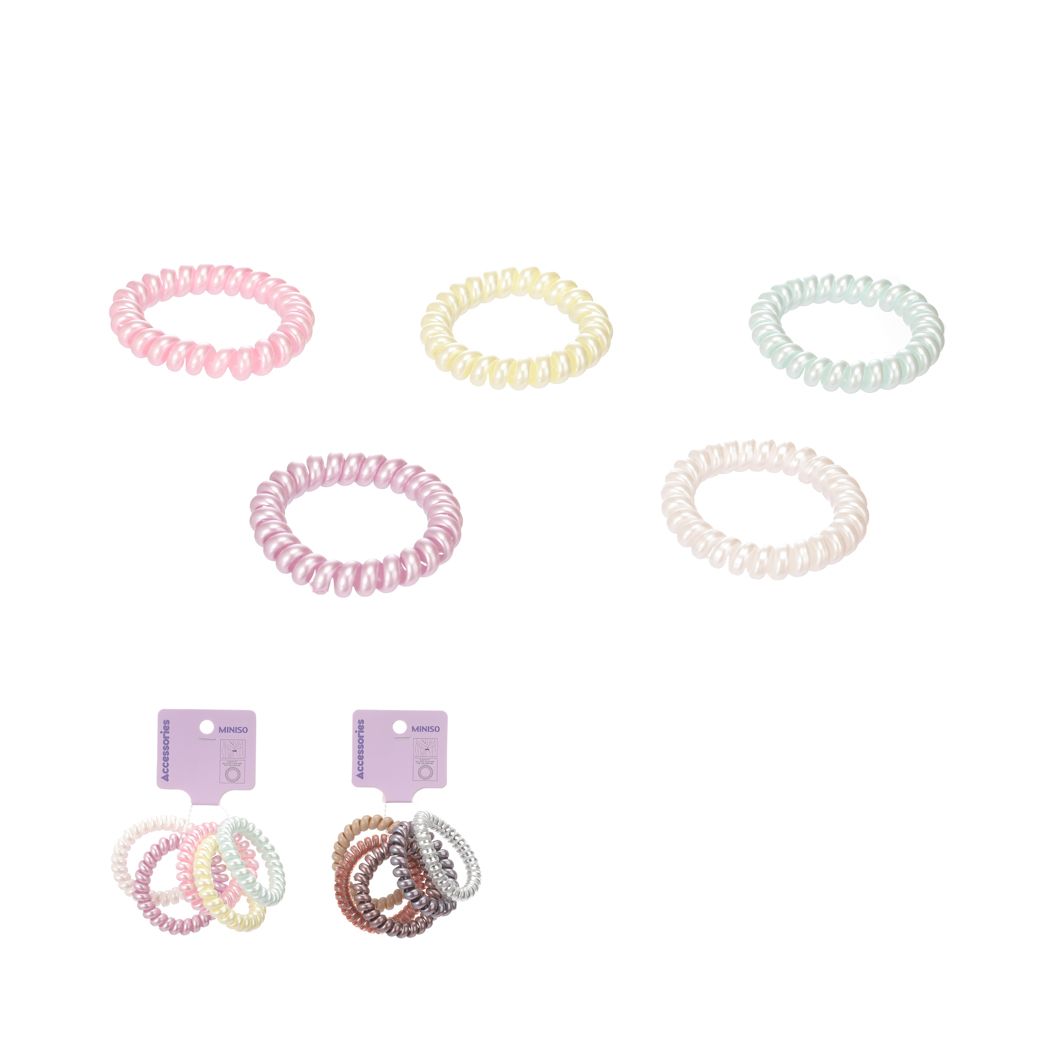 Basic Series Shimmer Spiral Hair Tie (5 pcs) Basic Series Shimmer Spiral Hair Tie (5 pcs)