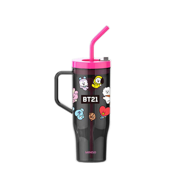 BT21 Collection Plastic Tumbler with Straw (1250mL)(Pink)