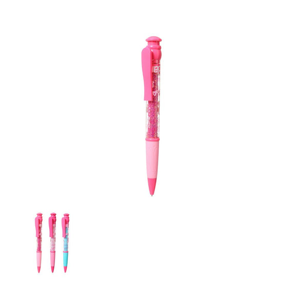 Barbie Shining Collection Sparkling Big Ballpoint Pen (1.0mm, Black)(3 Assorted Models)PDQ