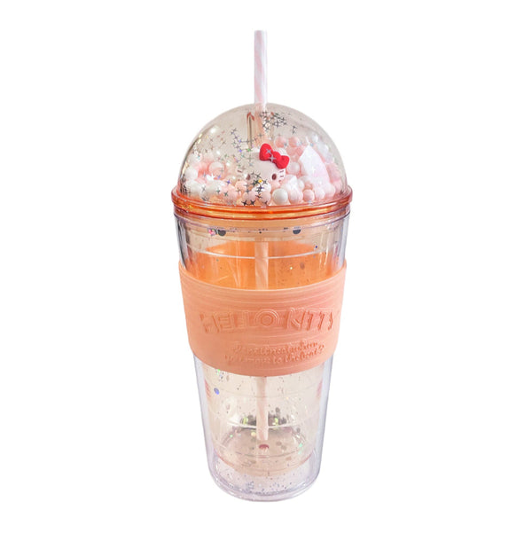 Hello Kitty Fun Party Collection Plastic Bottle with Straw 600mL