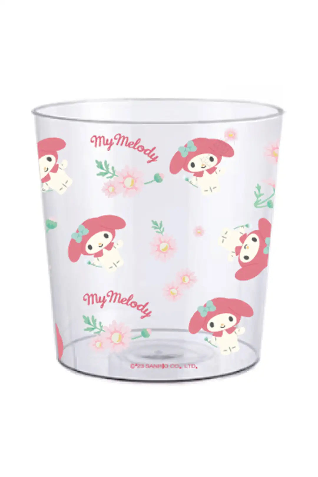 Sanrio characters Flower Fete PET Transparent Trash Can (L)(My Melody) Sanrio characters Flower Fete PET Transparent Trash Can (L)(My Melody)
