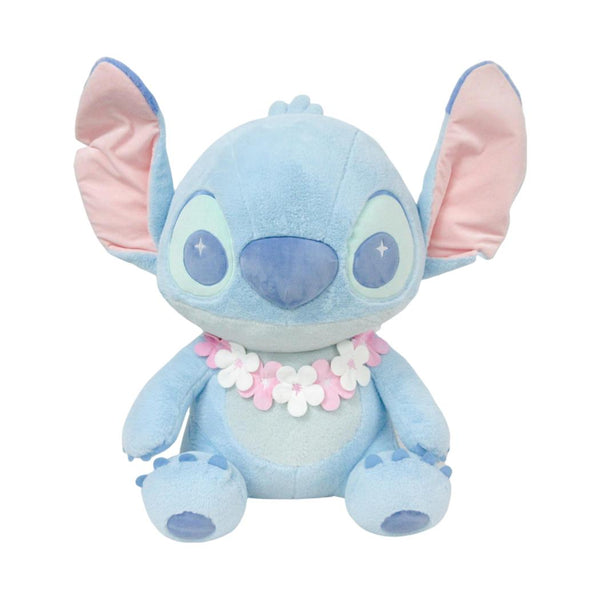 Planetary Pastel Collection 22in. Sitting Stitch with Flower Necklace Plush Toy