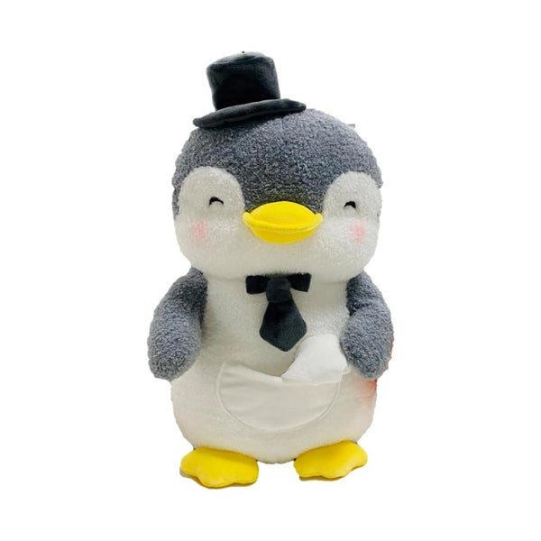 Mini Family - 13in. Parent-Child Plush Toy(Gray Penguin Penman, Magnetic Bowknot Tie)