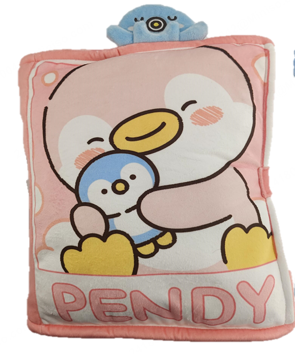 Mini Family-13in. Comic Book Pillow (Pink Penguin Pendy)
