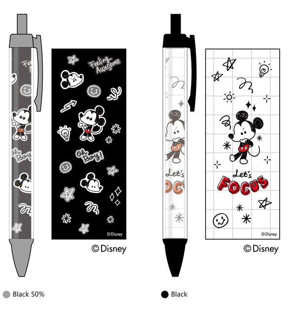 Disney Marvellous Mickey Collection Sandwich Ballpoint Pen (A) (1.0mm, Black) (2 Assorted Models) (PDQ)
