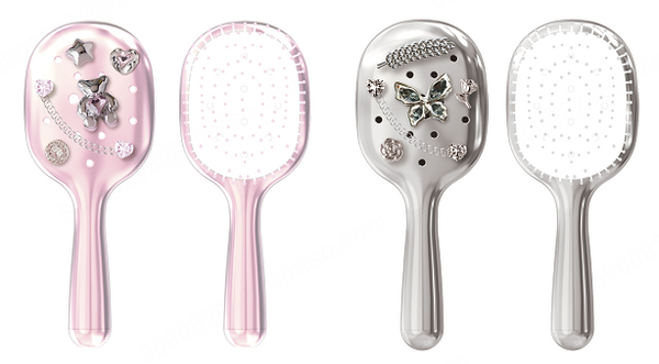 Exclusive Patented Cushion Brush with Charms