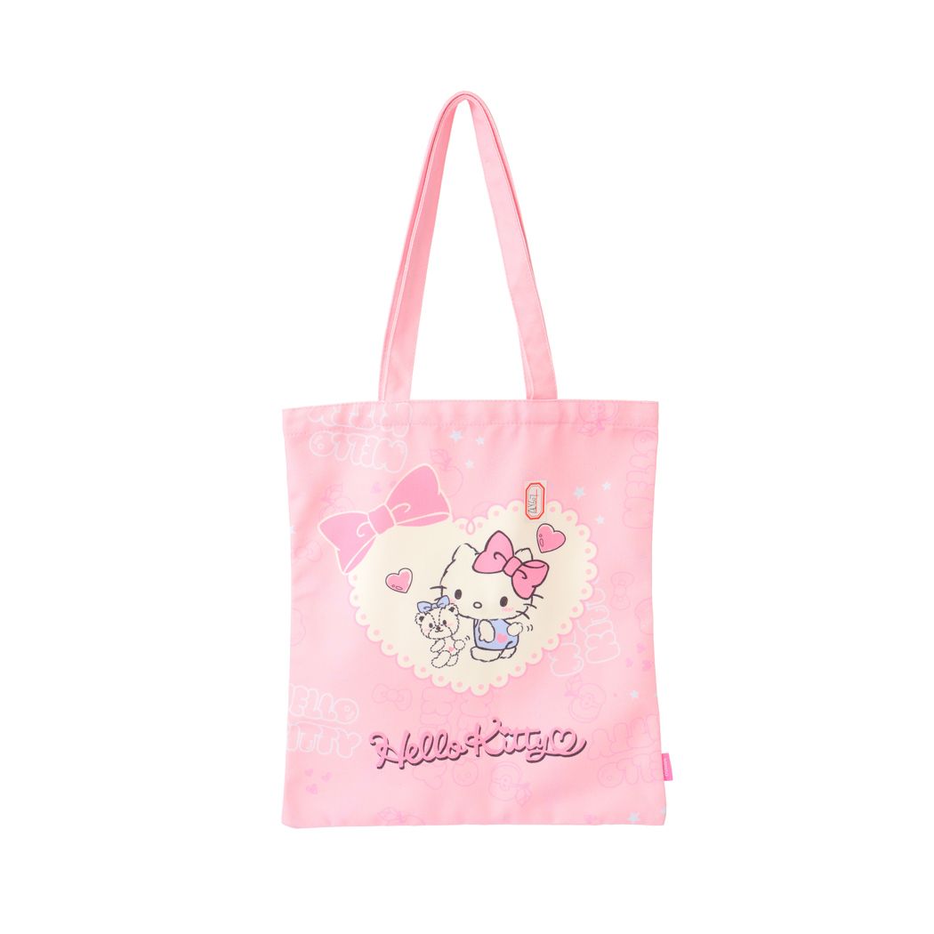 Hello Kitty Pink Flat Shopping Bag(Pink) Hello Kitty Pink Flat Shopping Bag(Pink)