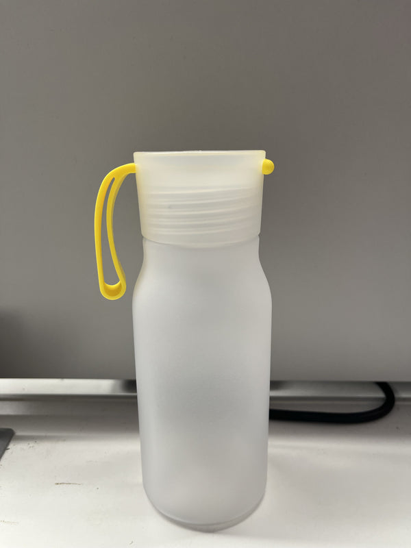 Gradient Color Plastic Bottle with Strap 350mL(White)