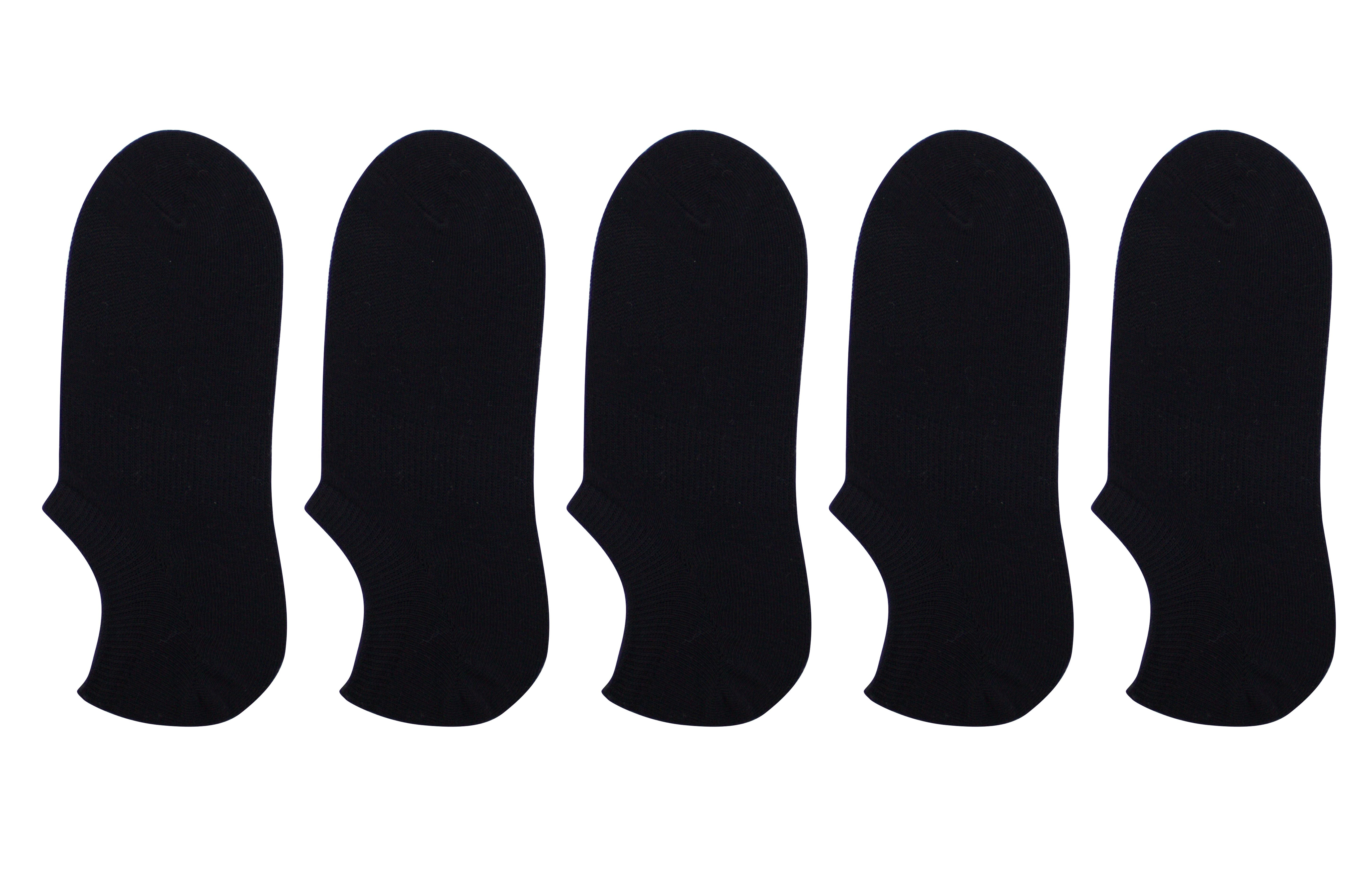 Men's Ankle Socks (5 Pairs)(Black)