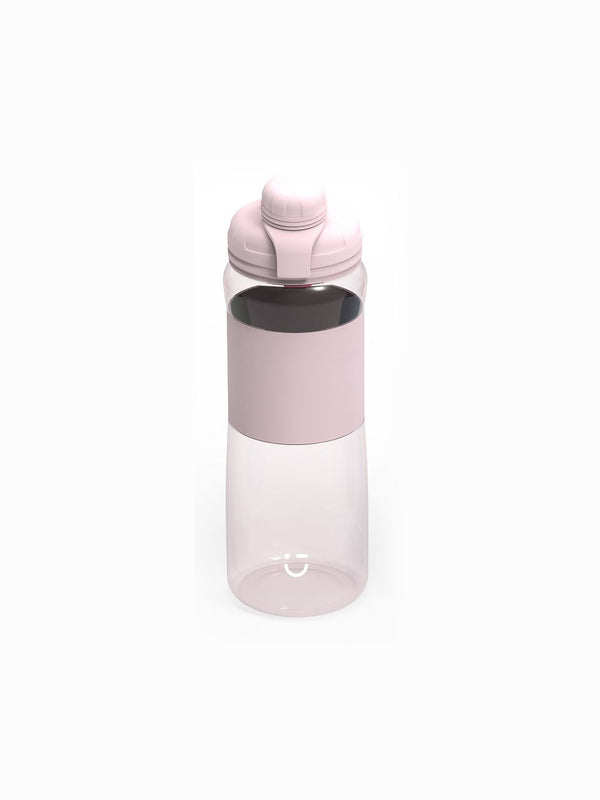 Light Enjoy Series Sports Handle Plastic Bottle 600mL(Pink)