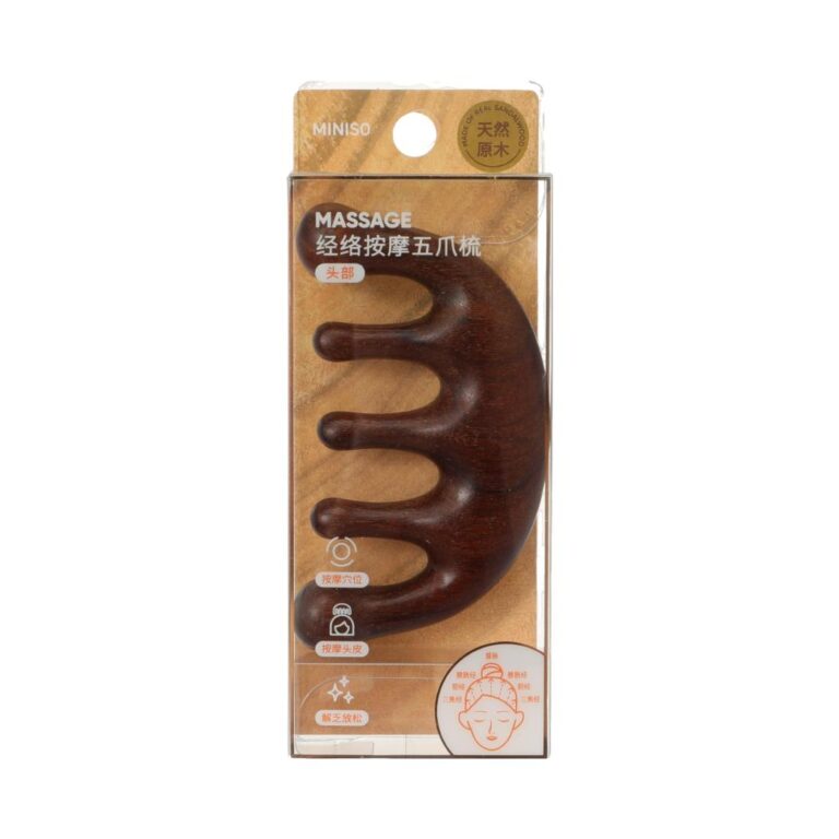 Wooden Series 5-Prong Massage Comb for Head