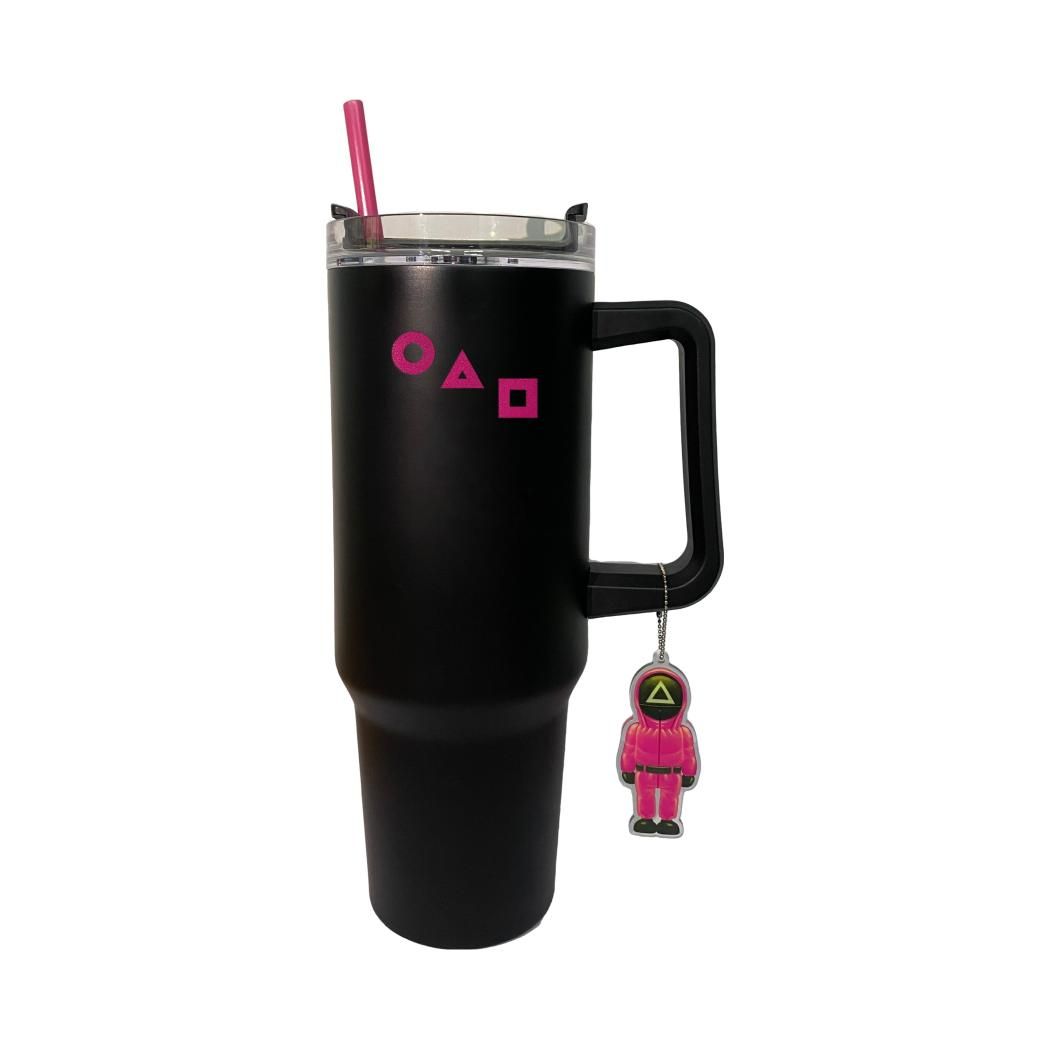SQUID GAME Collection Large Capacity Double Wall Straw Steel Bottle 1200mL