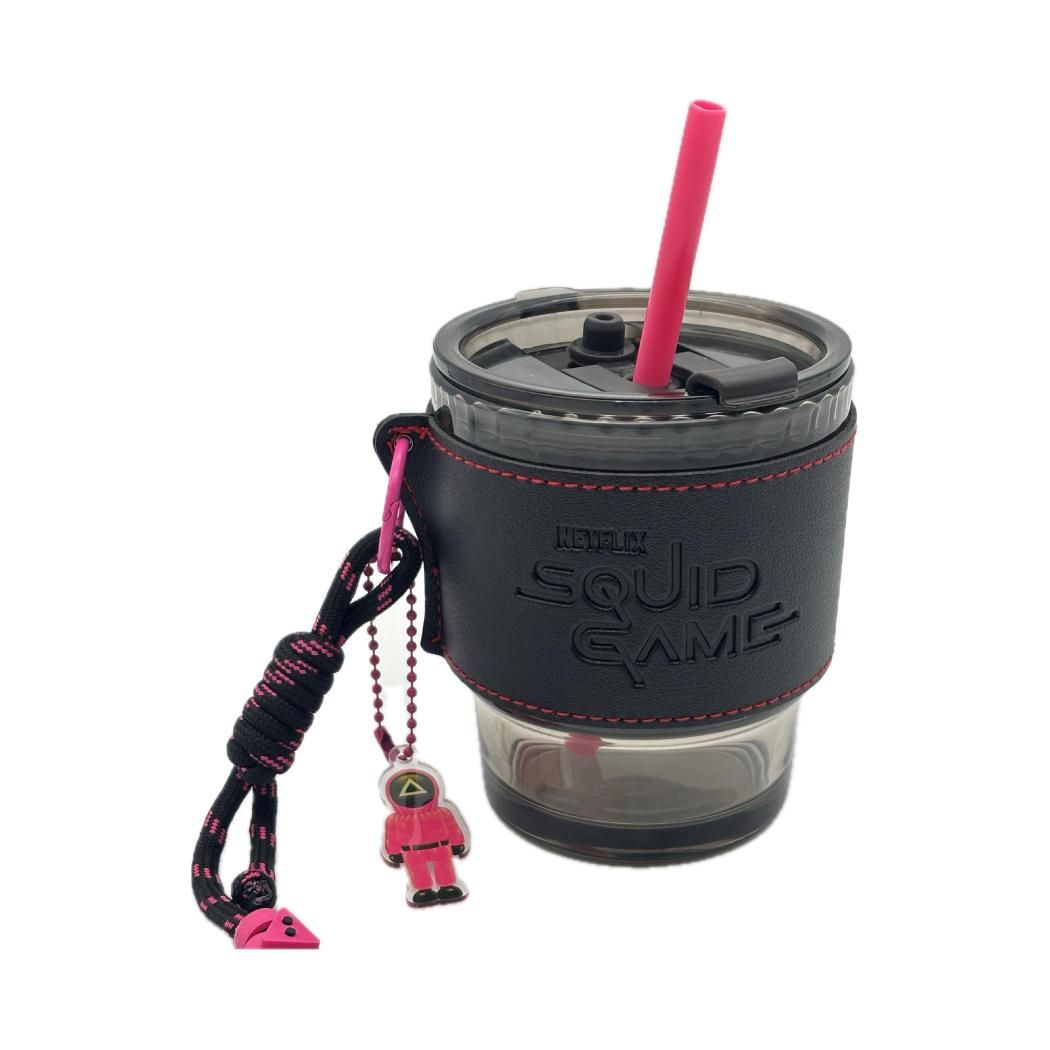 SQUID GAME Collection Cold Water Glass Cup with Sleeve 400mL