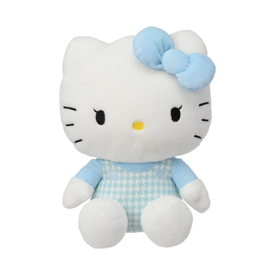 Hello Kitty Color Changing Collection 14in. Sitting-posture Plush Toy(Blue Houndstooth)