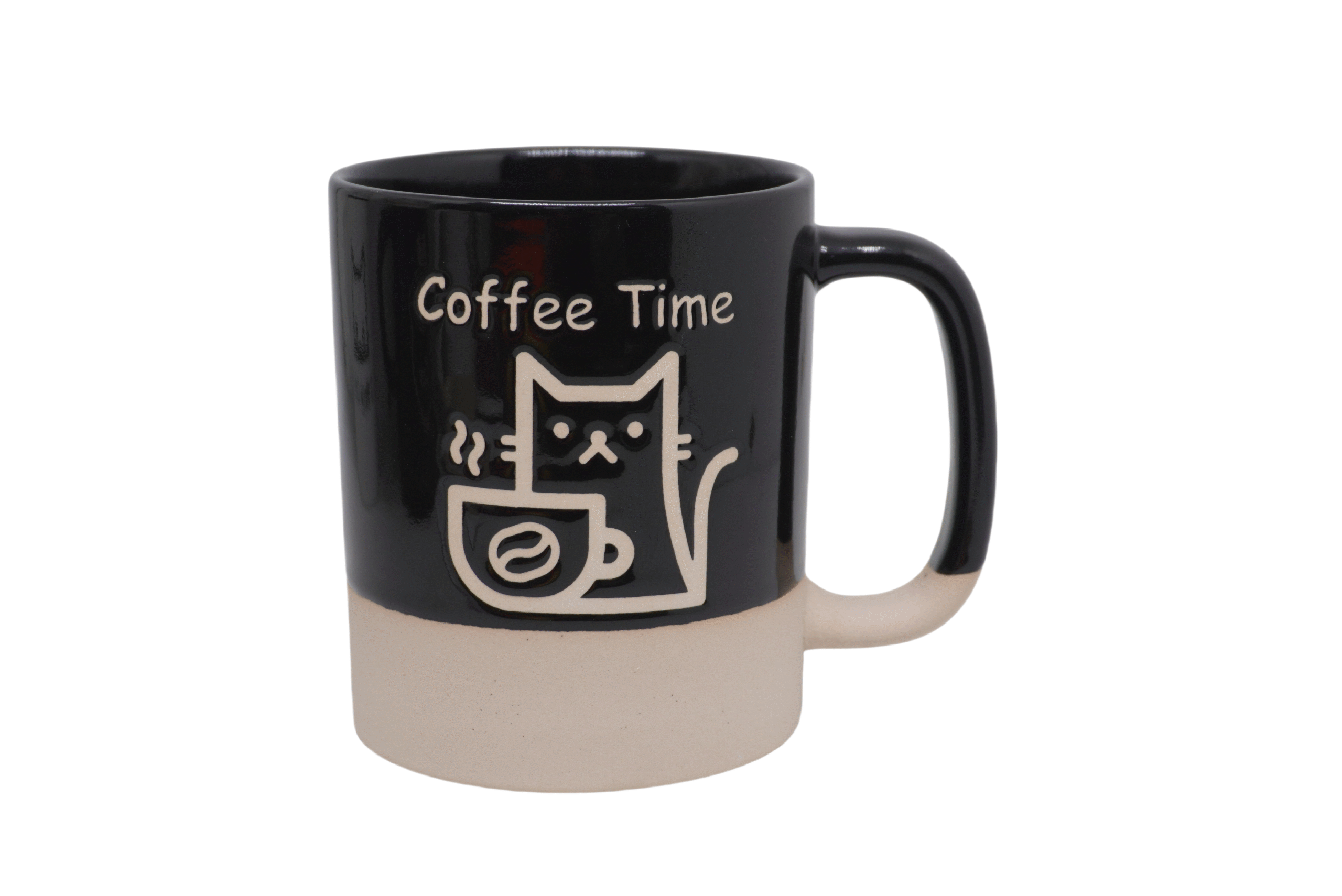 Cute Cat Series Ceramic Mug 520mL(Black)