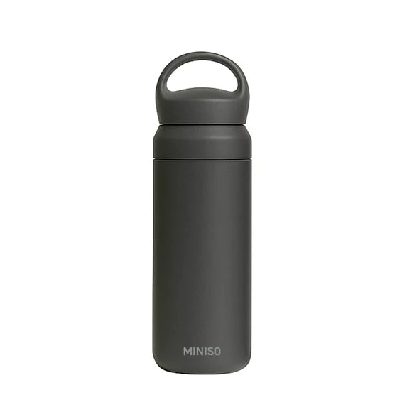 Solid Color Insulated Bottle with Handle 500 mL(Gray)