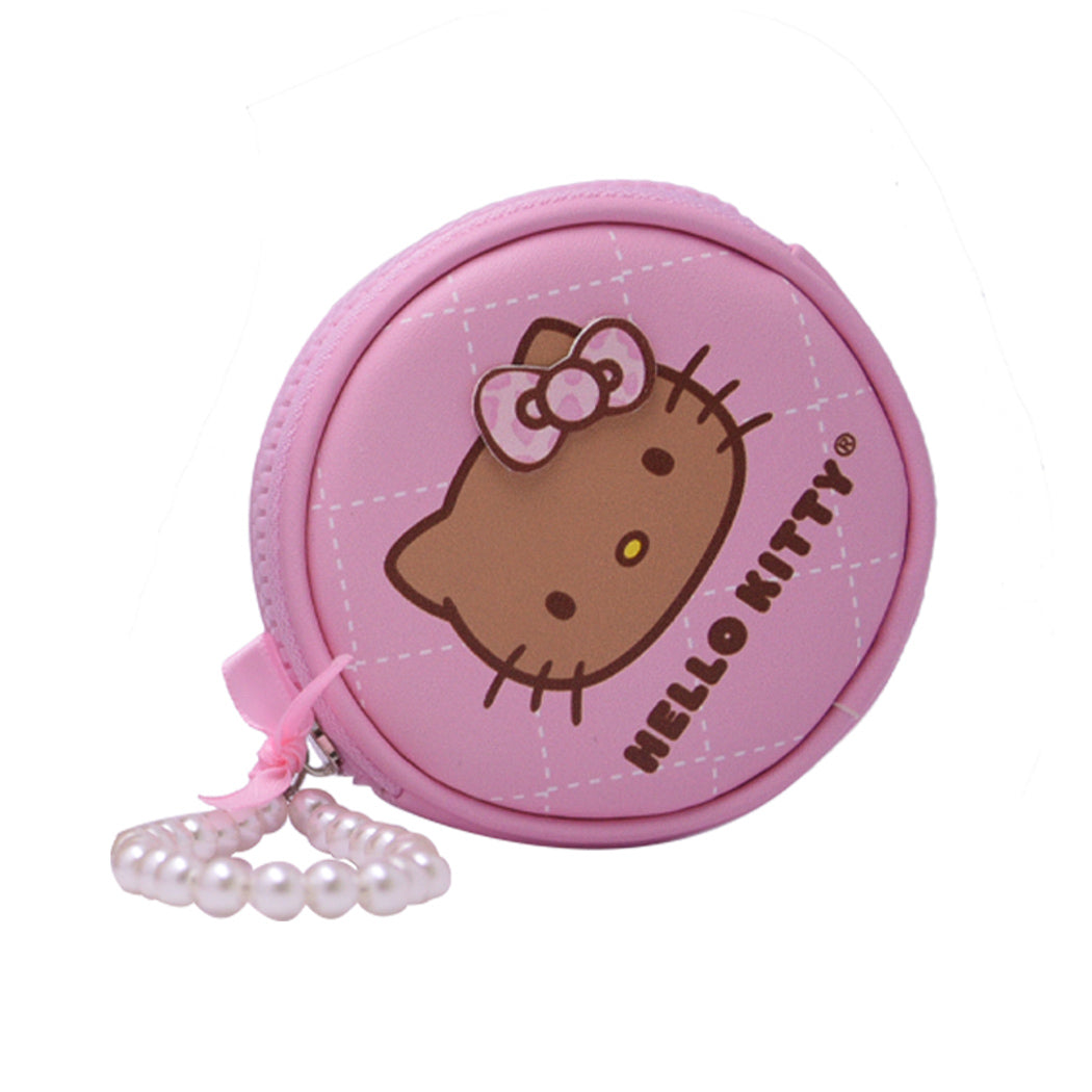 Hello Kitty Leopard Print Round Coin Purse(Pink)