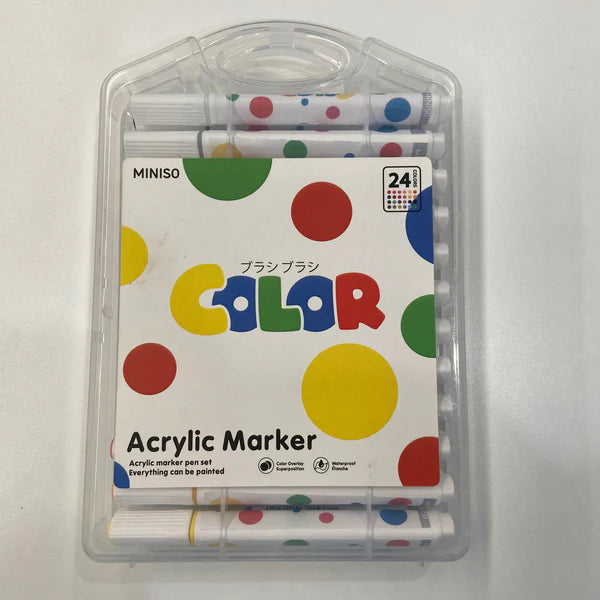 Polka Dot Series Triangular Acrylic Marker Set (24 Colors) Polka Dot Series Triangular Acrylic Marker Set (24 Colors)