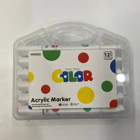 Polka Dot Series Triangular Acrylic Marker Set (12 Colors) Polka Dot Series Triangular Acrylic Marker Set (12 Colors)