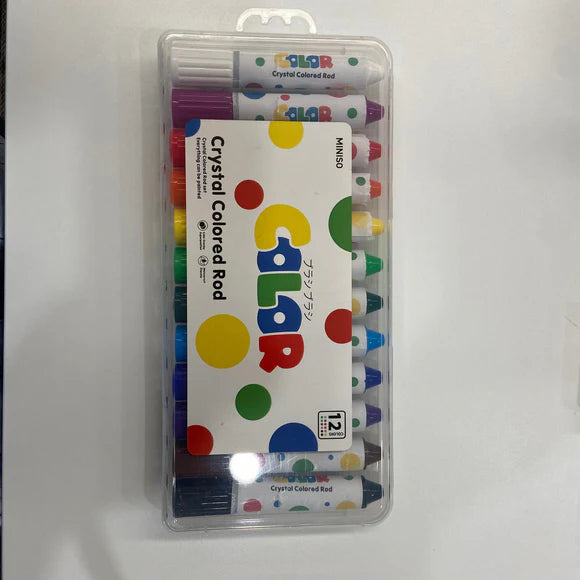 Polka Dot Series Crayon Marker Set (12 Colors)