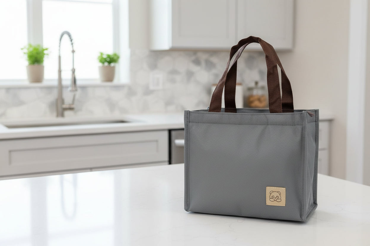 Classic Square Insulated Lunch Bag(Gray) Classic Square Insulated Lunch Bag(Gray)