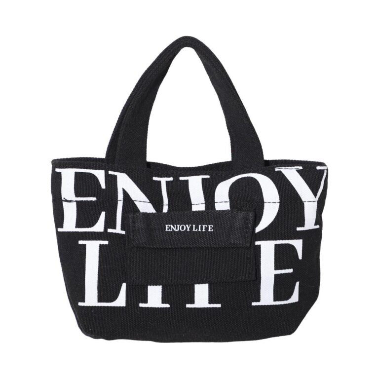 Alphabet Series Canvas Mini Crossbody Bag(Black)