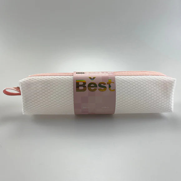 Cuboid EVA Single-Layer Mesh Pencil Case (22*5*5cm) (Pink)