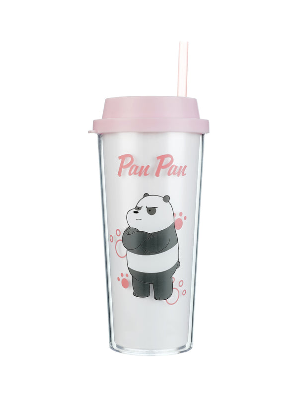 We Bare Bears Double-layer Straw Bottle 550ml(Panda)