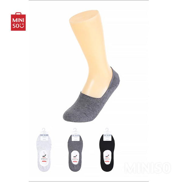 Women's Non-slip Non-show Socks (Light Grey+Dark Grey+Black)