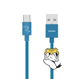 Donald Duck Collection 1m Woven Type-c Data Cable (Blue)