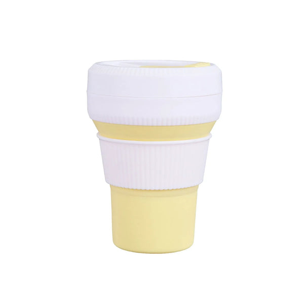Portable Foldable Silicone Bottle (355mL)(Yellow)